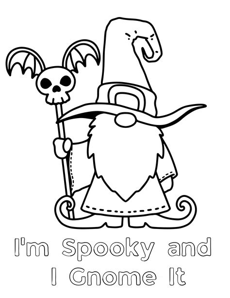 Celebrate the upcoming spooky season with these fun Halloween gnomes coloring pages for kids and adults. Print them for your Halloween. Halloween Gnomes, Haunted Halloween, Printable Coloring Sheets, Family Crafts, Color Activities, Halloween Haunt, Halloween Kids, Halloween Treats, Printable Coloring