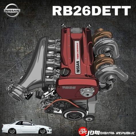 Honda Civic Engine, Jdm Legends, Motor Art, Car Livery, Jdm Engines, Nissan Gtr R34, Skyline Gtr R34, Automotive Illustration, Japanese Sports Cars