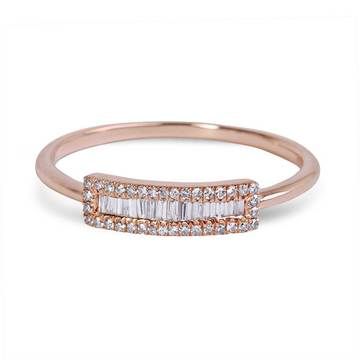 RINGS Fine Jewelry Crystal Open Ring With Rose Cut Diamonds, Baguette Diamond Rings, Rose Gold Diamond Ring, Small Charms, White Gold Diamond Rings, Small Rings, Fine Jewelry Collection, Brilliant Diamond, Baguette Diamond