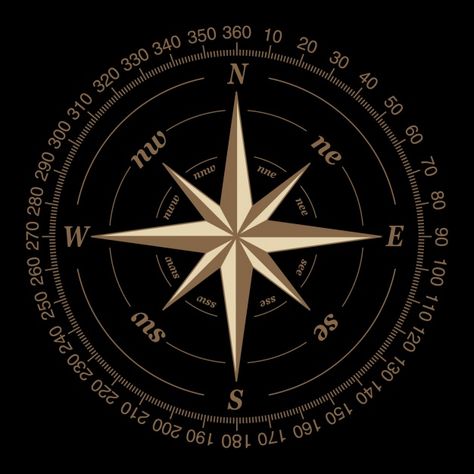 Compass on a black background Free Vector | Premium Vector #Freepik #vector #background #travel #star #map World Map Template, Compass Art, Gfx Design, Vintage Compass, Compass Logo, Wind Rose, Nautical Map, Flat Icons Set, Seni 3d