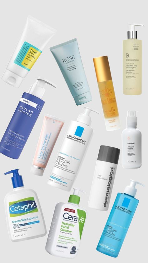 TOP RATED FACE WASHES 💞 Routine Aesthetic, Face Skin Care Routine, Dr Dennis Gross, Hydrating Cleanser, La Roche Posay, Face Skin Care, Ponds, Face Skin, Care Routine