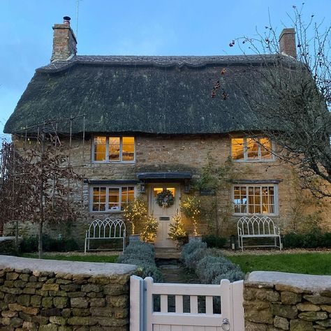 Rosehill Cottage, Cotswold Cottage, Cotswolds Cottage, Cottage Exterior, Cottage Interior, Cottage Christmas, Dream Cottage, Thatched Roof, Cottage Interiors