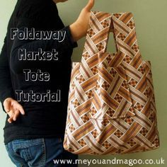 Reusable Shopping Bag Pattern, Shopping Bag Pattern, Me You, Tote Tutorial, Foldable Bag, Market Tote Bag, Grocery Bags, Pouch Pattern, Bag Patterns To Sew