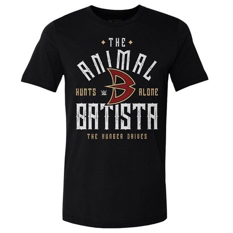 Feel like your favorite Superstarwhen you throw on this Batista T-Shirt from 500 Level. The ultra-soft fabric and flashy design make it a great choice for everyday wear and showcasing your Batista fandom. Wwe Batista, Wwe Outfits, Wwe Shirts, Mens Cotton T Shirts, Sports Top, Heather Gray, Mens Summer, Cotton T Shirt, Wwe