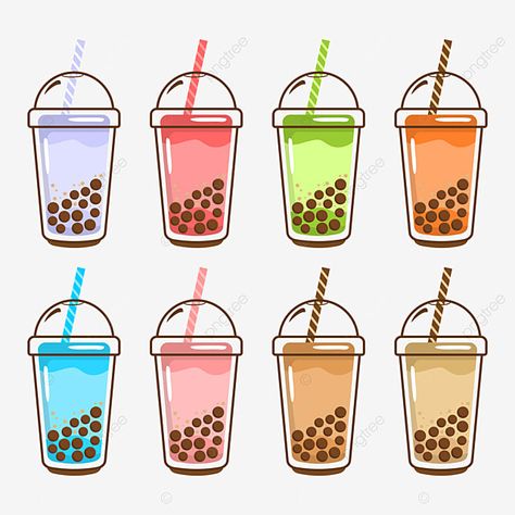 Gambar Boba Drink, Gambar Boba Milk Tea, Minum Boba, Boba Clipart, Es Boba, Chocolate Doodle, Milk Clipart, Blue Boba, Thai Tea Boba