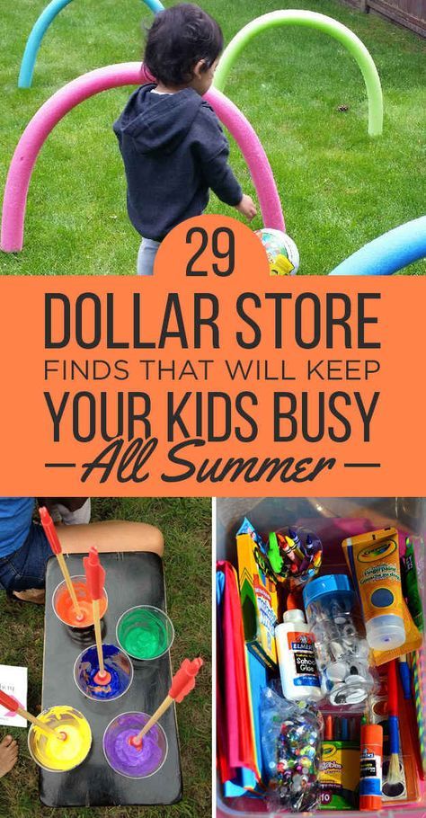 29 Dollar-Store Finds That Will Keep Your Kids Busy All Summer Dollar Store Finds, Aktiviti Kanak-kanak, Summer Fun For Kids, Boredom Busters, Toddler Snacks, Toddler Fun, Summertime Fun, Summer Activities For Kids, Summer Bucket Lists