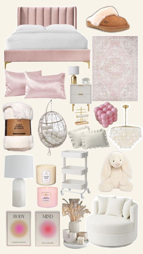 Vanilla Girl Room, Pink Girl Room, Pink Vanilla, Future Apartment Decor, Dorm Room Inspiration, Room Redesign, Preppy Room Decor, Vanilla Girl, Bedroom Essentials