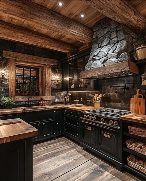 Small Log Cabin Homes Interior, Interior Log Cabin, Cabin Makeover, Cabin Homes Interior, Modern Cabin Interior, Barn House Interior, Cottage Rustic, Luxury Houses Mansions, Log Cabin Decor