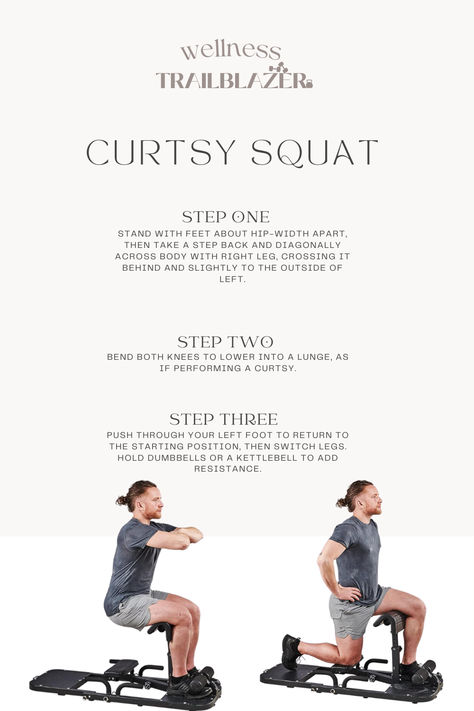 "Step into elegance and power with the Curtsy Squat—a dynamic move that targets your glutes and thighs. Perfect for toning and defining your lower body. Ready to curtsy your way to fitness finesse? Let's sculpt and tone together! 🔥🦵 #CurtsySquat #LegDayBeauty #GluteWorkout #FitnessMotivation #SculptAndTone Curtsy Squat, Glute Machine, Hip Thrust Machine, Squat Machine, Deep Squat, Toned Legs, Squat Workout, Workout Equipment, Home Workout Equipment