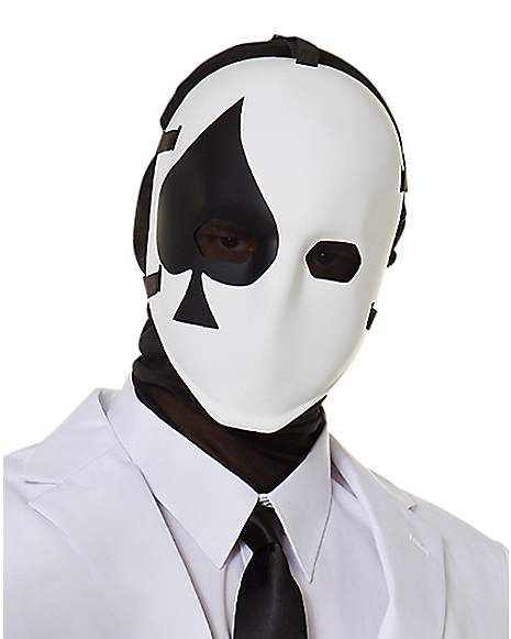 Spade Wild Card Half Mask - Fortnite Fortnite Halloween, Halloween Costumes For Boys, Halloween Costumes For Adults, Phantom Mask, Costumes For Boys, Face Gear, Creepy Masks, Mens Masquerade Mask, Black Spades