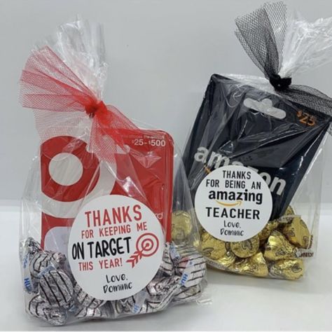 Staff Appreciation Gifts Cricut, Infant Teacher Gifts Ideas, Appreciation Baskets Ideas, Cute Cheap Teacher Gifts, New Years Teacher Gifts, Thank You Gifts For School Staff, Teacher Goodie Bags Appreciation Gifts, Small Appreciation Gifts For Teachers, Valentine Gifts For Work