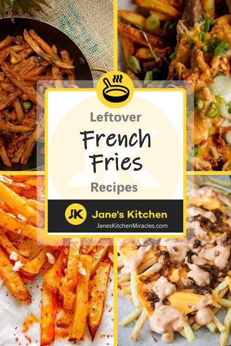 Recipes using Leftover French Fries Leftover French Fries, Food Recycling, Bacon Cheese Fries, Buffalo Fries, Fried Steak Recipes, Leftover Steak, Leftover Potatoes, French Fries Recipe, Chili Cheese Fries