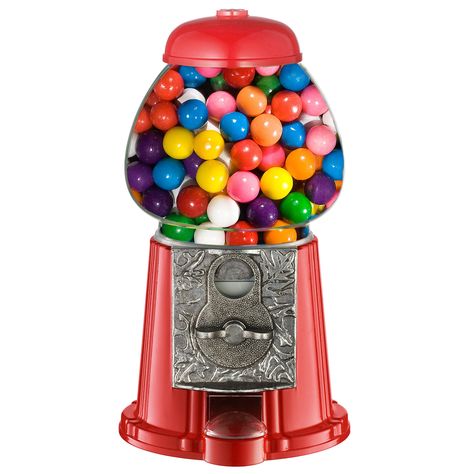 Bring old-fashioned flair to the forefront of special events with this Vintage Gumball Vending Machine by Great Northern Popcorn. Designed for use with or without coins, this versatile candy dispenser dishes out gumballs, nuts, jellybeans, and other bite-sized treats up to 0.62-inches in diameter for flexible use at home, parties, and special occasions. The tough, premium cast metal body and clear glass bowl of this mini gumball machine hold up well to frequent use, while adding a nostalgic touc Gumball Dispenser, Cotton Candy Machines, Toy Bank, Bubble Gum Machine, Old Fashioned Candy, Candy Dispenser, Vintage Candy, Gumball Machine, Mixed Nuts