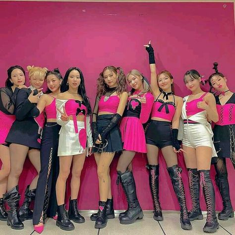 Backless Homecoming Dresses, Twice Group, Kpop Concert Outfit, Concert Fits, Twice Kpop, Event Outfit, Pink Wall, Group Photo, Style Crush