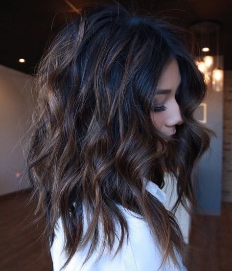 Dark Summer Hair, Balayage Long Hair, Black Hair Balayage, Blond Balayage, Balayage Hair Dark, Vlasové Trendy, Brunette Balayage Hair, Color Season, Long Dark Hair