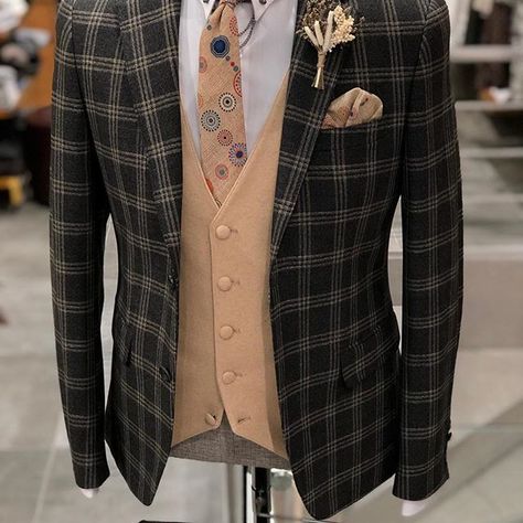 Black Check Suit, Blazer For Men, Check Blazer, Check Suit, Check Coat, Checked Blazer, Outfit Style, Blazers For Men, Fashion Ideas