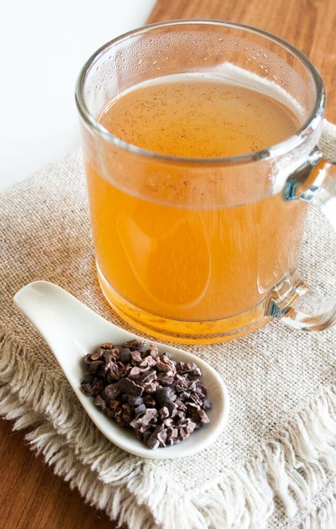 Cacao Tea Recipe, Vegan Tea Recipes, Raw Lifestyle, Almond Milk Tea, Healthy Teas Recipes, Cacao Recipes, Autoimmune Paleo Recipes, Tea Drink Recipes, Vegan Snack Recipes