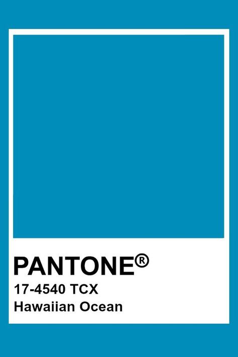 Ocean Blue Pantone, Pantone Colors Blue, Pantone Bleu, Pantone Turquoise, Bleu Pantone, Pantone Azul, Pantone Tcx, Hawaiian Ocean, Blue Pantone