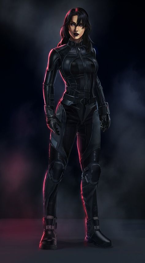 ArtStation - Rae Redesign Superhero Suit Design Female Black, Villain Suit Design Female, Combat Clothes Female, Female Spy Outfit, Hero Suit Ideas, Superhero Outfits Design Female, Superhero Suit Design Female, Superhero Costume Design, Spy Clothes