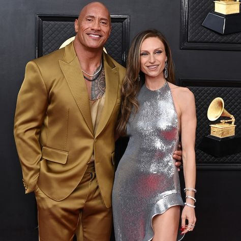 This just rocks. Dwayne Johnson may be presenting at the 2023 Grammy Awards on Feb. 5, but he was certainly a winner on the red carpet. That's because the actor and his wife Lauren Hashian... David Crowder, Lauren Hashian, Michelle Branch, Landon Barker, Grammy Awards Red Carpet, Charlotte Lawrence, Gold Suit, Black And White Necklaces, Smokey Robinson