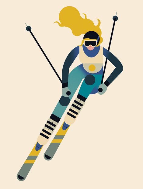 Vintage Skiing Aesthetic, Ski Drawing, Owen Davey, Skiing Art, Skiing Aesthetic, Ski Aesthetic, Ski Art, Retro Ski, Learn Watercolor