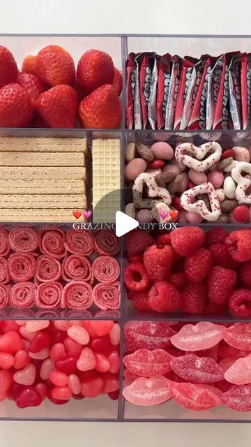 Hajar Larbah on Instagram: "Grazing Candy Box for the gals 💗 I shared an idea similar to this last year but wanted to make it a bit easier. You can customize it with whatever candy chocolate or cookies that you like ❤️ #galentines #candy #chocolate #asmr #foodblog #instafood #foodie #foodstagram #valentines" Candy Chocolate, Candy Boxes, Chocolate Cookies, Food Blog, Sweet Treats, Candy, Valentines, Canning, Instagram