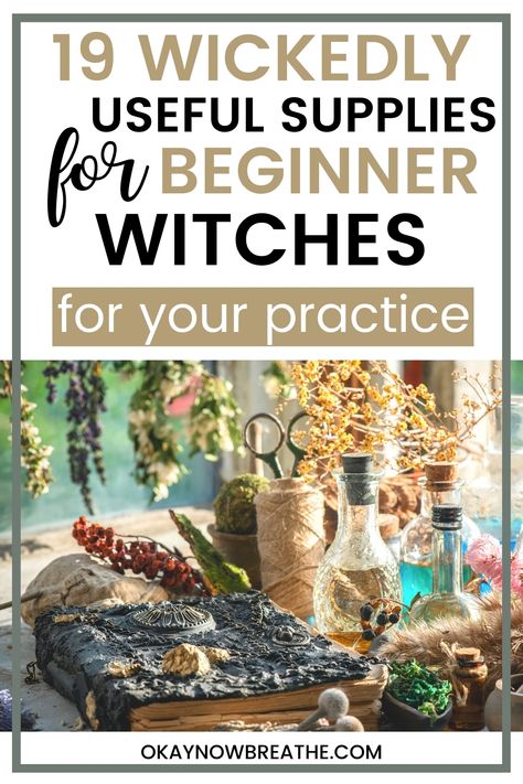 Witch Supplies List, Witch Beginner, Beginner Witch, Witch Things, Witch Tools, Witch Supplies, Witch Herbs, Green Witchcraft, Useful Items