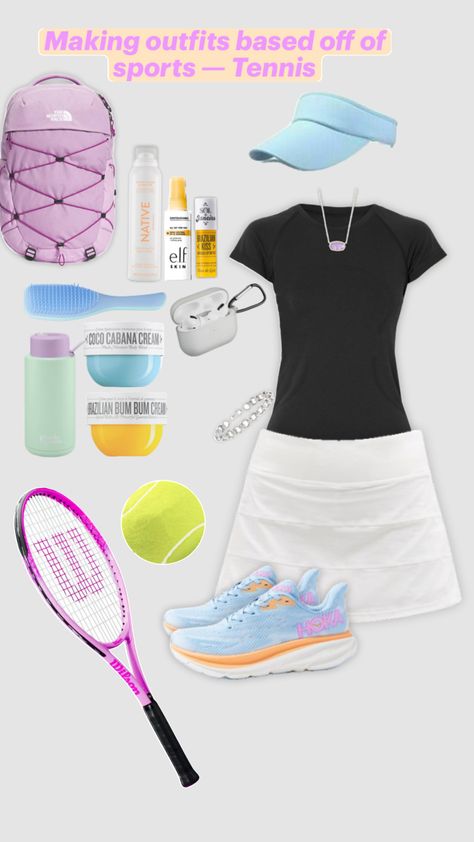 Making Outfits based off of sports || I’m so proud of the teacher lol || 🪩 tags - #outfitinspo #tennis #tennisoutfit #tennisgirl #hoka #wilson #lululemon #cleangirl #preppy #sportsoutfit #sports Preppy Tennis Outfits Aesthetic, Tennis Preppy Outfits, Lululemon Tennis Outfit, Preppy Sports Outfits, Preppy Tennis Outfit, Preppy Sporty Outfits, Tennis Outfit Preppy, Tennis Ootd, Tennis Outfit Ideas