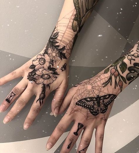 Hand Tattoo Ideas Hand Tattoo Cover Up, Finger Tattoo Ideas, Full Hand Tattoo, Butterfly Hand Tattoo, Hand And Finger Tattoos, Pretty Hand Tattoos, Pen Tattoo, Hand Tats, Skeleton Hand Tattoo