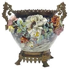 Indoor Planters & Urns | One Kings Lane Bronze Home Decor, Antique Urn, Porcelain Planter, Majolica Pottery, Gold Vases, Antique Ceramics, Porcelain Art, High Relief, Vases And Vessels