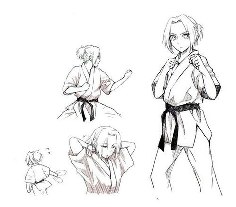 Karate Girl - Sakura Haruno Taekwondo Sketch, Samurai Stance, Reza Abbasi, Taekwondo Girl, Martial Arts Anime, Kids Karate, Martial Arts Kids, Martial Arts Girl, Martial Arts Movies