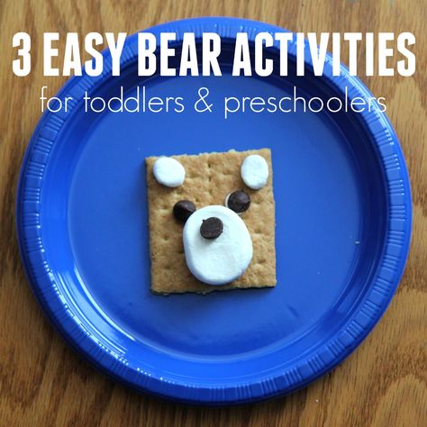 Three Easy Bear Themed Activities for Toddlers and Preschoolers - Toddler Approved Bear Theme Preschool, Three Bears Activities, Hibernation Preschool, Bear Activities, Bears Preschool, Preschool Cooking, Teddy Bear Day, Traditional Tales, Goldilocks And The Three Bears