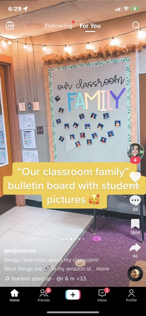 Bulletin Boards With Student Pictures, Student Pictures Bulletin Board, Student Display Wall, Bulletin Board With Student Pictures, Classroom Family Picture Display Bulletin Boards, Polaroid Wall Classroom, Family Bulletin Boards, Displaying Family Pictures, Student Picture