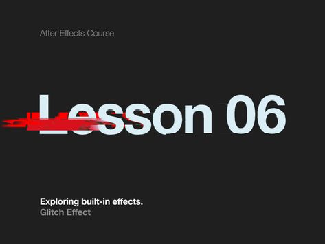 Lesson 06. Exploring built-in effects. Glitch Effect noise dynamic motion graphics lviv lesson learning course glitch effect red glitch text typography loop digital 2d after effects motion gif design animation Glitch Text Effect, Glitch Logo Design, Glitch Motion Graphics, Animated Typography, Motion Typography, Gif Design, Pride Poster, Glitch Text, Motion Graphics Typography