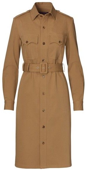 Ralph Lauren Collection Ralph Lauren Collection Livingston Safari Shirtdress. Ralph Lauren fashions. I'm an affiliate marketer. When you click on a link or buy from the retailer, I earn a commission. Safari Clothes, Safari Dress, Shirt Dress Outfit, Button Shirt Dress, Summer 19, Trendy Fashion Tops, Safari Jacket, Safari Style, Dress Shirt Sleeves