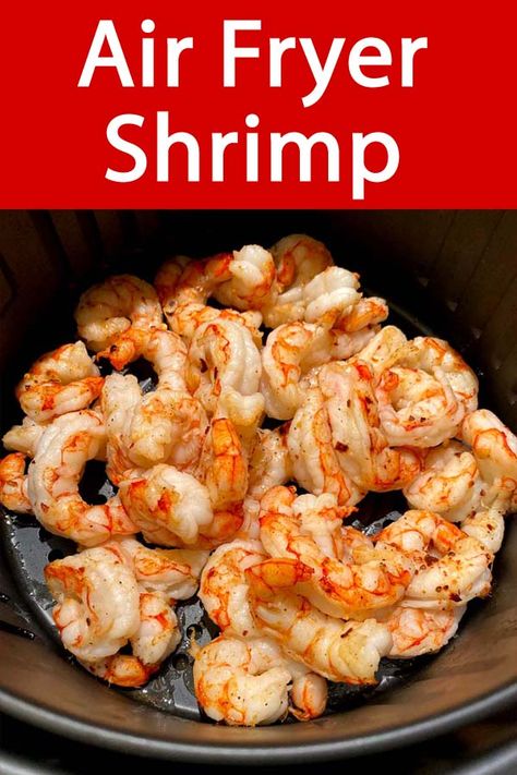 This air fryer frozen shrimp recipe is amazing! Works with frozen raw or cooked shrimp! No thawing shrimp needed, cook the shrimp straight from frozen in your air fryer! Air Fryer Frozen Shrimp, Air Fryer Shrimp Recipes, Frozen Cooked Shrimp, Air Fryer Shrimp, New Air Fryer Recipes, Cooked Shrimp, Shrimp Recipes Healthy, Air Fried Food, Air Fryer Oven Recipes