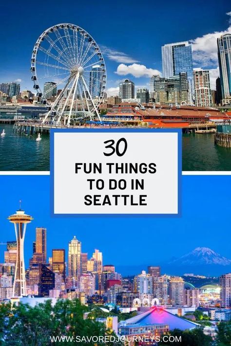 Seattle, Washington, is a fun and wonderful city to visit. See these 30 fun things to do in Seattle to add to your itinerary | Things to do in Seattle | Seattle Activities | Seattle Attractions | what to do in Seattle #seattle #travel Seattle Attractions, Seattle Activities, Washington Things To Do, Vancouver Vacation, Boil Recipes, Seattle Travel Guide, Things To Do In Seattle, Seattle Vacation, Things To Do In Washington