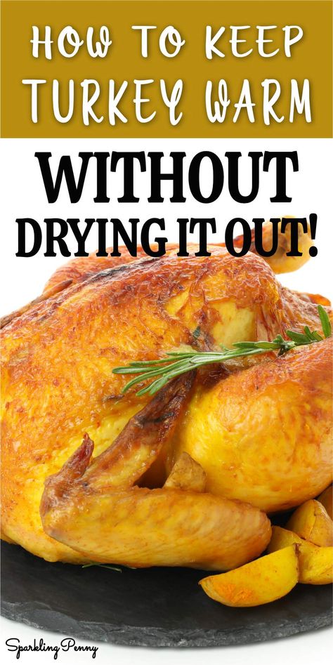 Learn how to keep turkey warm without drying it out. Yes you can still have succulent moist turkey even when you aren't ready to eat just yet. Keeping Turkey Warm In Crockpot, Precooked Turkey, Reheat Turkey, Turkey Cooking Times, Turkey Cooking, Turkey Meals, Moist Turkey, Thanksgiving Food Sides, Thanksgiving 2023