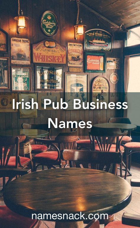 Home Pub Ideas, Irish Pub Design, Building A Home Bar, Free Logos, Irish Bar, Dave Ramsey Budgeting, Irish Names, Catchy Names, Pub Design