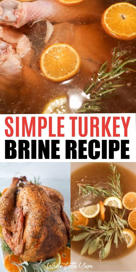 Make the BEST easy turkey brine for a smoked turkey or baked turkey. You'll love our simple 3 ingredient brine recipe whether you're cooking a whole turkey or turkey breast or turkey thighs. Thanksgiving Seasoning, Smoked Turkey Brine, Best Turkey Brine, Easy Turkey Brine, Brine Turkey, Brine Recipes, Turkey Brine Recipe, Citrus Turkey, Moist Turkey