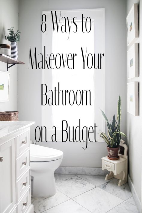 Do you want your bathroom to look nicer but remodeling is not an option?  Try adding a few of these 8 ways to make your bathroom look like a spa. Guest Bathroom Renovation Ideas, How To Elevate Your Bathroom, Small Dark Bathroom, Small Bathroom With Tub, Guest Bathroom Renovation, Bathroom With Tub, Budget Design, Walk In Shower Designs, Timeless Bathroom