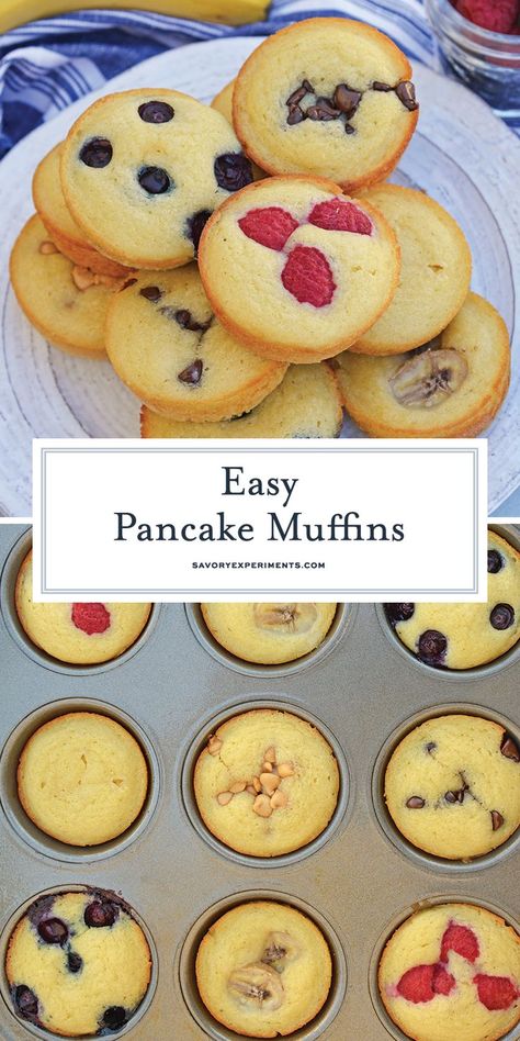 Easy Pancake Recipe, Easy Homemade Pancakes, Easy Pancake, Homemade Pancake Recipe, Pancake Muffins, Homemade Pancakes, Pancakes Easy, Snacks Saludables, Breakfast On The Go