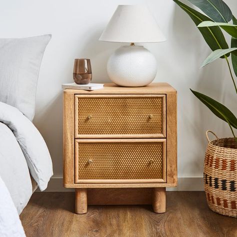 Bedside Table Inspiration, Mango Wood Bedside Tables, Unusual Bedside Tables, Retro Bedside Tables, Wood Bedside Table, Flat Decor, Modern Bedside Table, Furniture Bedside Table, Retro Furniture