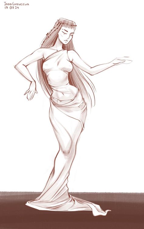 Sitting In Dress Reference Drawing, Art Base Pose Reference Female, Dress Poses Drawing, Elegant Female Pose Reference Drawing, Long Dress Drawing, Dress Poses Drawing Reference, Sketch Body, Character Details, Body Tutorial