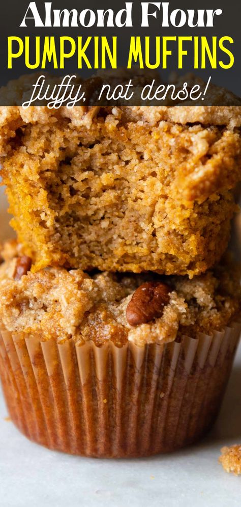 Are you fed up with bland, heavy muffins that lack flavor? I've mastered numerous techniques for using almond flour in baking, allowing you to savor almond flour pumpkin muffins that are airy, flavorful, and just right! This quick and gluten-free breakfast or snack option is ready in just 5 minutes, featuring a delightful nutty streusel crumble on the surface! Panera Bread Pumpkin Muffins, Almond Flour Pumpkin Muffins, Almond Flour Pumpkin, Pumpkin Oatmeal Muffins, Best Pumpkin Muffins, Using Almond Flour, Gluten Free Pumpkin Muffins, Almond Flour Muffins, Dessert Sans Gluten