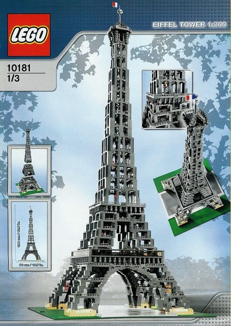 10181-1: Eiffel Tower | Brickset: LEGO set guide and database Lego Eiffel Tower, Big Lego Sets, Best Lego Sets, Big Lego, Lego City Sets, Lego Sculptures, Lego News, Lego Worlds, Lego Architecture