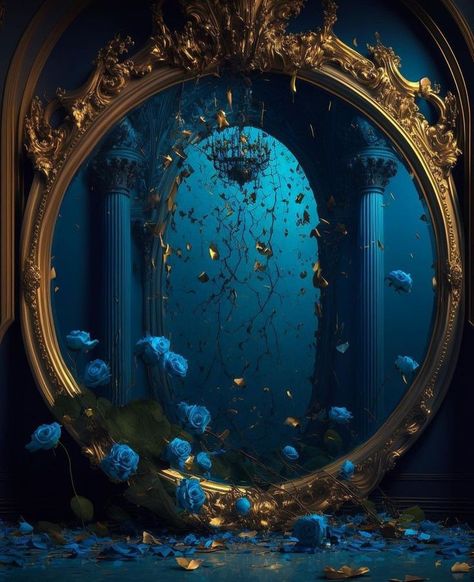 Fantasy Studio Photography, Fantasy Mirror, Wattpad Background, Beautiful Night Images, The Reflection, Cover Art Design, Fantasy City, Dark Art Illustrations, Beautiful Landscape Wallpaper