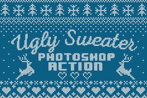 Christmas sweater Photoshop action. Fonts Christmas, Effect Photoshop, Photoshop Styles, Mockup Photoshop, Christmas Fonts, Photoshop Action, Creative Sketches, Design Typography, Pencil Illustration