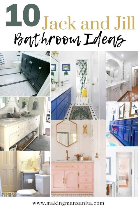 Looking for Jack and Jill bathroom ideas and plans? If you are looking to install a shared bathroom in between two bedrooms in your home, get inspired with these 10 amazing ideas! Brother And Sister Bathroom Ideas, Bathroom Between Two Bedrooms, Kids Shared Bathroom Boy And Girl, Teen Bathroom Ideas Shared Boy And Girl, Boy Girl Shared Bathroom Ideas, Small Jack And Jill Bathroom Ideas, Boy Girl Bathroom Ideas, Kids Bathroom Ideas Shared Boy And Girl, Childrens Bathroom Ideas