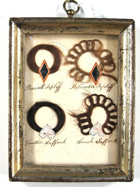 Imagine 2 young Victorian Women 'stealing their lovers locks' and then creating this eternal 'Love Token' sealing their hearts desire for all time. Cynotype Images, Hair Keepsake, Victorian Hair, Lovers Eyes, Victorian Hairstyles, Momento Mori, Hair Wreaths, Paper Lace, Love Token